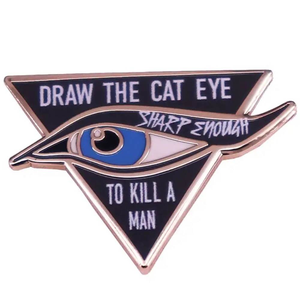 NEW! Draw Cat Eye Sharp Enough Midnights Album Vigilante Taylor Swift Brooch Pin